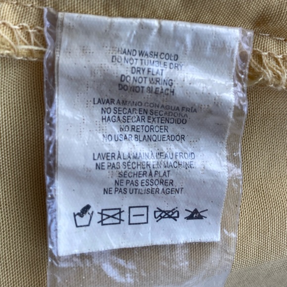 THREAD + SUPPLY Tie Front Long Sleeved Mustard Yellow Shirt Size Large - Picture 8 of 12